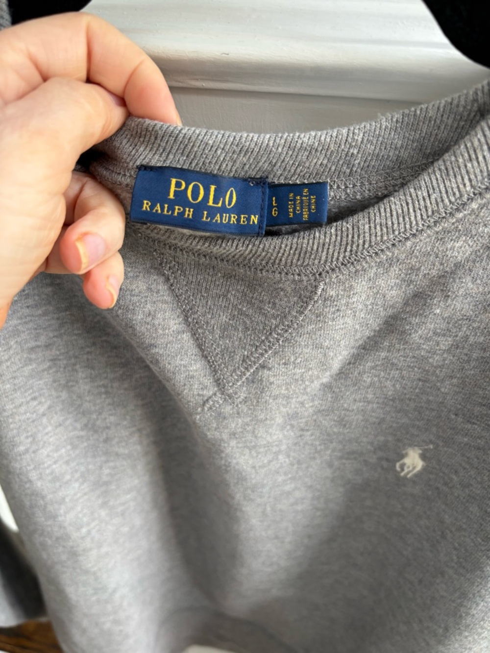 Polo by Ralph Lauren Logo Gray Crewneck Sweatshirt - Picture 2 of 9